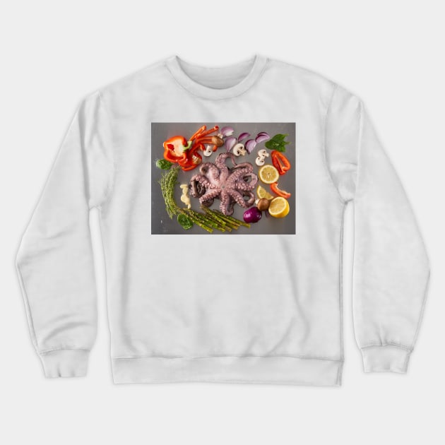 Fresh octopus and vegetables Crewneck Sweatshirt by naturalis